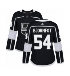 Women's Los Angeles Kings #54 Tobias Bjornfot Authentic Black Home Hockey Jersey