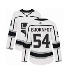 Women's Los Angeles Kings #54 Tobias Bjornfot Authentic White Away Hockey Jersey