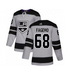 Men's Los Angeles Kings #68 Samuel Fagemo Authentic Gray Alternate Hockey Jersey