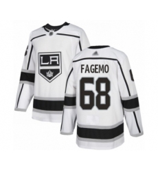 Men's Los Angeles Kings #68 Samuel Fagemo Authentic White Away Hockey Jersey