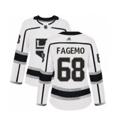 Women's Los Angeles Kings #68 Samuel Fagemo Authentic White Away Hockey Jersey