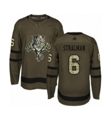 Men's Florida Panthers #6 Anton Stralman Authentic Green Salute to Service Hockey Jersey