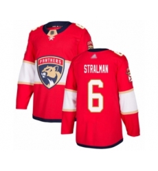 Men's Florida Panthers #6 Anton Stralman Authentic Red Home Hockey Jersey