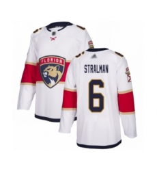 Men's Florida Panthers #6 Anton Stralman Authentic White Away Hockey Jersey