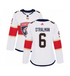 Women's Florida Panthers #6 Anton Stralman Authentic White Away Hockey Jersey