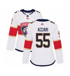 Women's Florida Panthers #55 Noel Acciari Authentic White Away Hockey Jersey