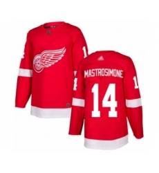 Men's Detroit Red Wings #14 Robert Mastrosimone Authentic Red Home Hockey Jersey