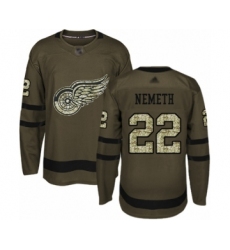 Men's Detroit Red Wings #22 Patrik Nemeth Authentic Green Salute to Service Hockey Jersey