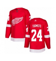 Men's Detroit Red Wings #24 Antti Tuomisto Authentic Red Home Hockey Jersey