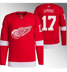 Men's Detroit Red Wings #17 Daniel Sprong Red Stitched Jersey