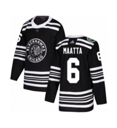 Men's Chicago Blackhawks #6 Olli Maatta Authentic Black 2019 Winter Classic Hockey Jersey