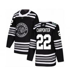 Youth Chicago Blackhawks #22 Ryan Carpenter Authentic Black 2019 Winter Classic Hockey Jersey