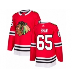 Men's Chicago Blackhawks #65 Andrew Shaw Authentic Red Home Hockey Jersey