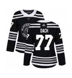 Women's Chicago Blackhawks #77 Kirby Dach Authentic Black Alternate Hockey Jersey