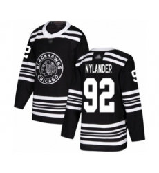 Men's Chicago Blackhawks #92 Alexander Nylander Authentic Black Alternate Hockey Jersey