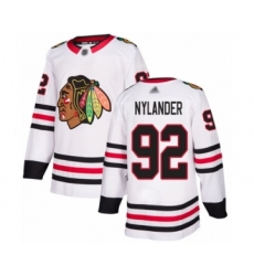 Youth Chicago Blackhawks #92 Alexander Nylander Authentic White Away Hockey Jersey