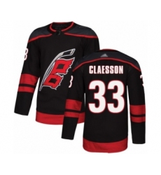 Men's Carolina Hurricanes #33 Fredrik Claesson Authentic Black Alternate Hockey Jersey