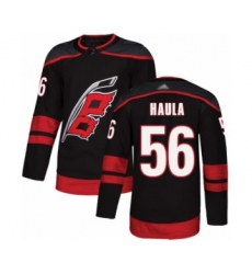 Men's Carolina Hurricanes #56 Erik Haula Authentic Black Alternate Hockey Jersey