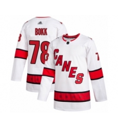 Men's Carolina Hurricanes #78 Dominik Bokk Authentic White Away Hockey Jersey