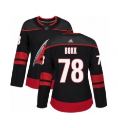 Women's Carolina Hurricanes #78 Dominik Bokk Authentic Black Alternate Hockey Jersey