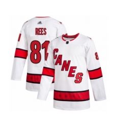 Men's Carolina Hurricanes #81 Jamieson Rees Authentic White Away Hockey Jersey