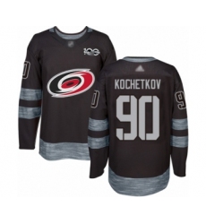 Men's Carolina Hurricanes #90 Pyotr Kochetkov Authentic Black 1917-2017 100th Anniversary Hockey Jersey