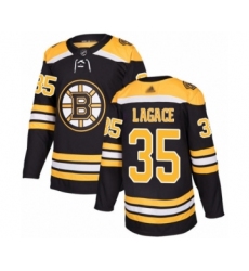 Men's Boston Bruins #35 Maxime Lagace Authentic Black Home Hockey Jersey