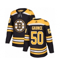 Men's Boston Bruins #50 Brendan Gaunce Authentic Black Home Hockey Jersey