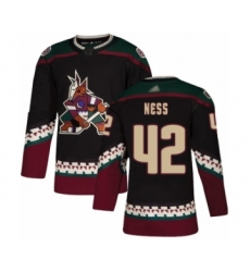 Men's Arizona Coyotes #42 Aaron Ness Authentic Black Alternate Hockey Jersey