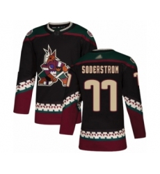 Men's Arizona Coyotes #77 Victor Soderstrom Authentic Black Alternate Hockey Jersey