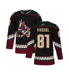 Youth Arizona Coyotes #81 Phil Kessel Authentic Black Alternate Hockey Jersey