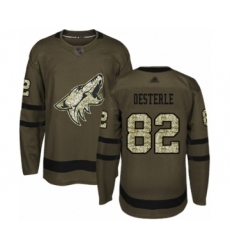 Men's Arizona Coyotes #82 Jordan Oesterle Authentic Green Salute to Service Hockey Jersey