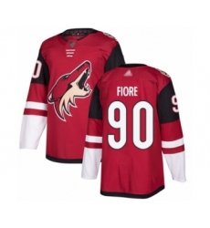 Men's Arizona Coyotes #90 Giovanni Fiore Authentic Burgundy Red Home Hockey Jersey