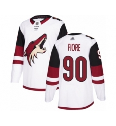 Men's Arizona Coyotes #90 Giovanni Fiore Authentic White Away Hockey Jersey