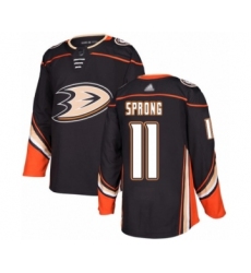 Men's Anaheim Ducks #11 Daniel Sprong Authentic Black Home Hockey Jersey