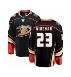 Men's Anaheim Ducks #23 Chris Wideman Authentic Black Home Fanatics Branded Breakaway Hockey Jersey