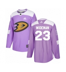 Men's Anaheim Ducks #23 Chris Wideman Authentic Purple Fights Cancer Practice Hockey Jersey