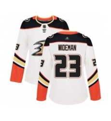 Women's Anaheim Ducks #23 Chris Wideman Authentic White Away Hockey Jersey