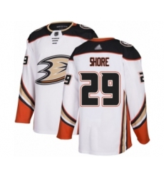 Men's Anaheim Ducks #29 Devin Shore Authentic White Away Hockey Jersey