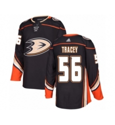 Men's Anaheim Ducks #56 Brayden Tracey Authentic Black Home Hockey Jersey