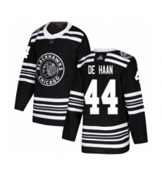 Men's Chicago Blackhawks #44 Calvin De Haan Authentic Black 2019 Winter Classic Hockey Jersey