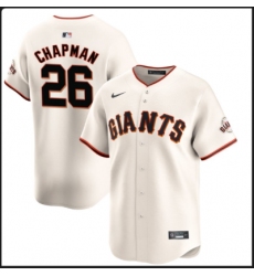 Men's San Francisco Giants #26 Matt Chapman Nike Cream Home Replica Jersey