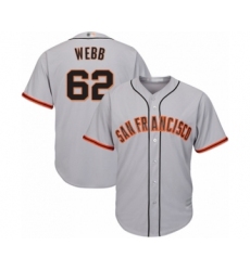 Youth San Francisco Giants #62 Logan Webb Authentic Grey Road Cool Base Baseball Player Jersey