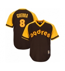 Youth San Diego Padres #8 Javy Guerra Authentic Brown Alternate Cooperstown Cool Base Baseball Player Jersey