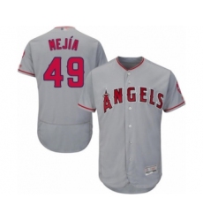 Men's Los Angeles Angels of Anaheim #49 Adalberto Mejia Grey Road Flex Base Authentic Collection Baseball Player Jersey