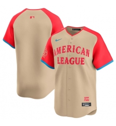 Men's American League Blank Cream 2024 All-Star Limited Stitched Baseball Jersey