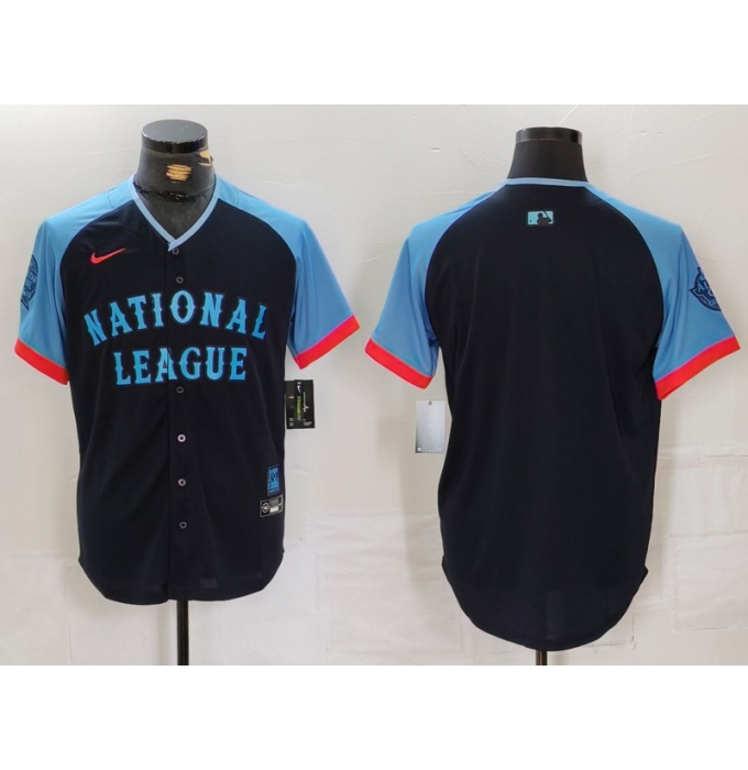 Men's National League Blank Navy 2024 All Star Limited Stitched Baseball Jersey