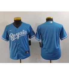 Youth Kansas City Royals Blank Light Blue Cool Base Stitched Jersey