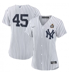 Women's New York Yankees #45 Gerrit Cole White 2024 World Series Cool Base Stitched Baseball Jersey(Run Small)