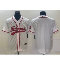 Men's Atlanta Falcons Blank White Cool Base Stitched Baseball Jersey